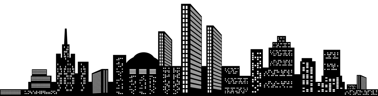 Building cityscape silhouette clipart image