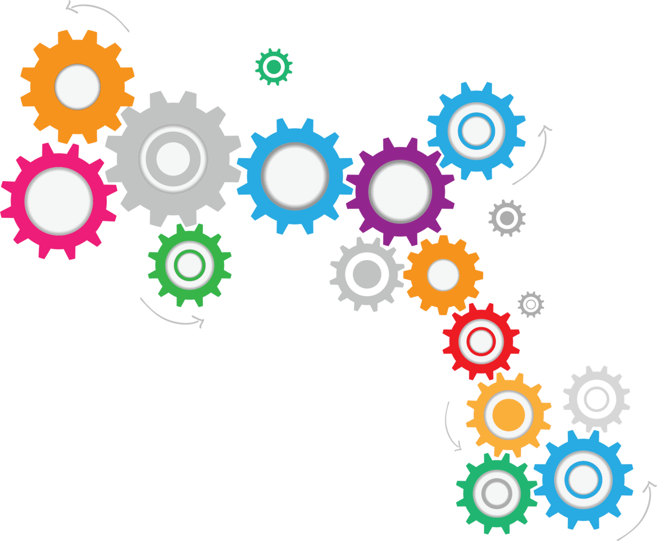 Color wheel gear clipart engranajes de colores vector