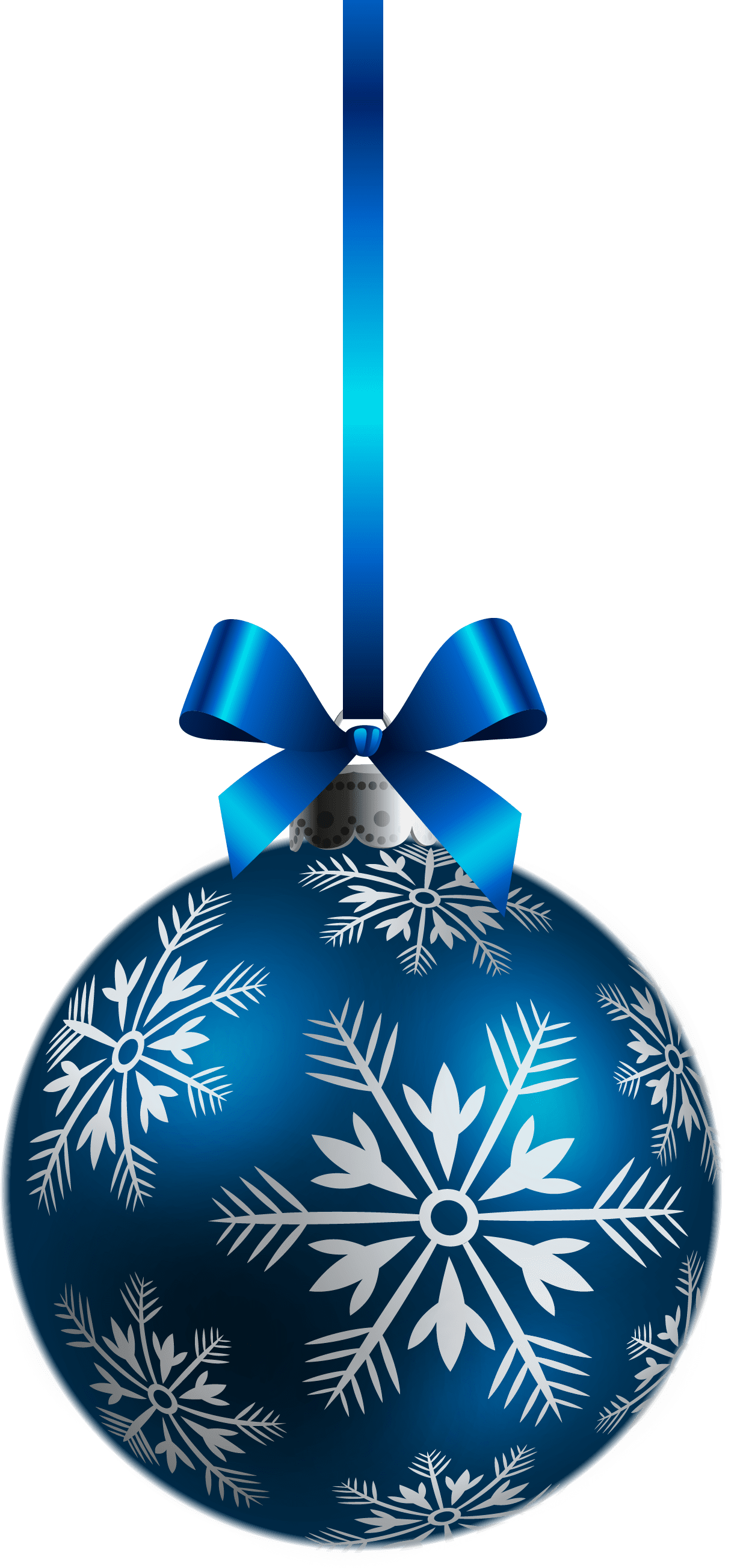 Christmas balls large blue ball ornament clipart vector