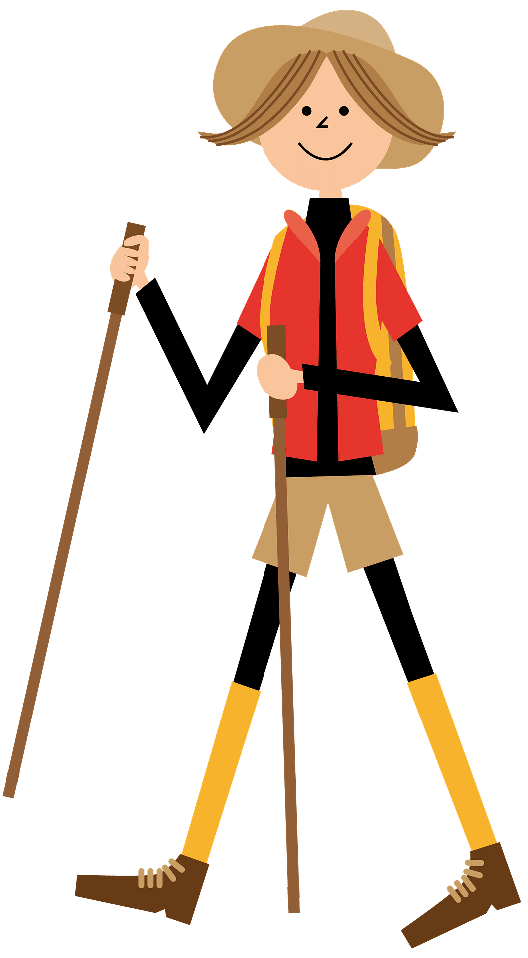 Hiking hiker vector clipart images 3