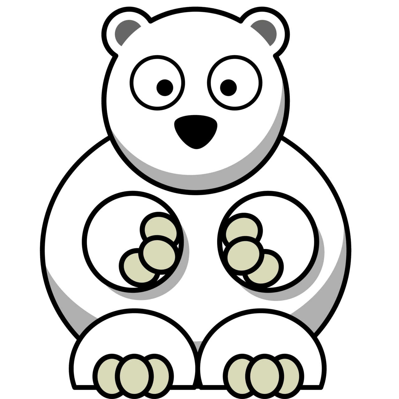 Polar bear remix clipart logo