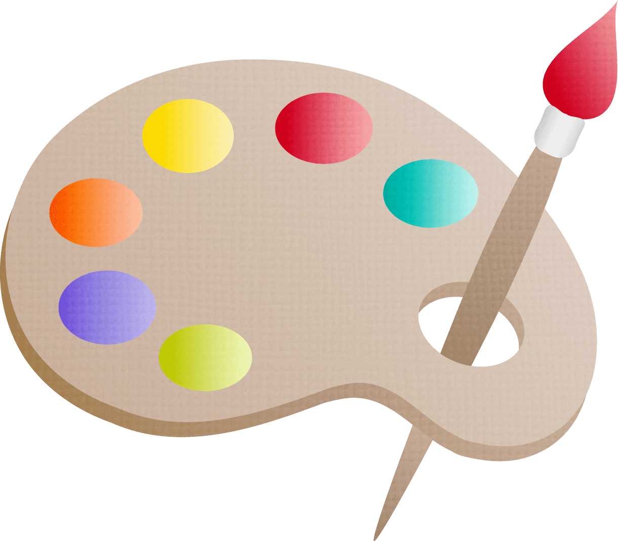 Paint and paintbrush pin page clipart image