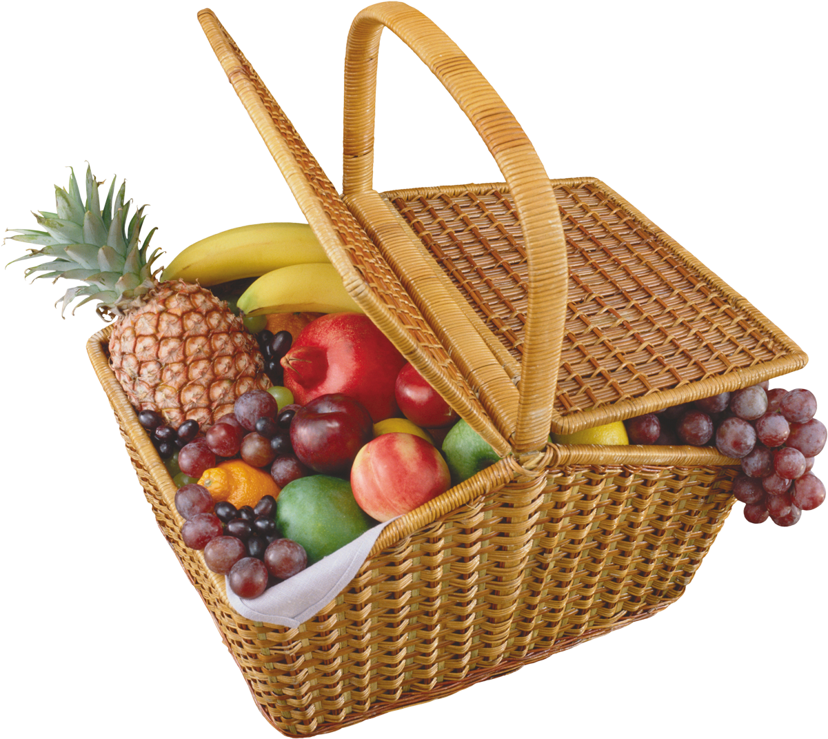 Picnic basket clipart fruit with food picture