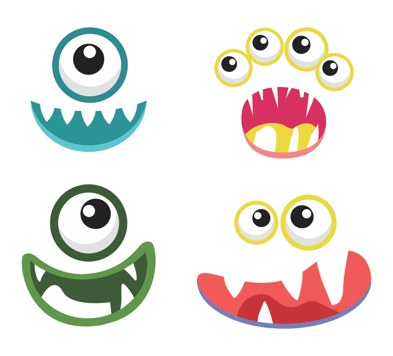 Eyeball eyes nose mouth templates printables printablee clipart image