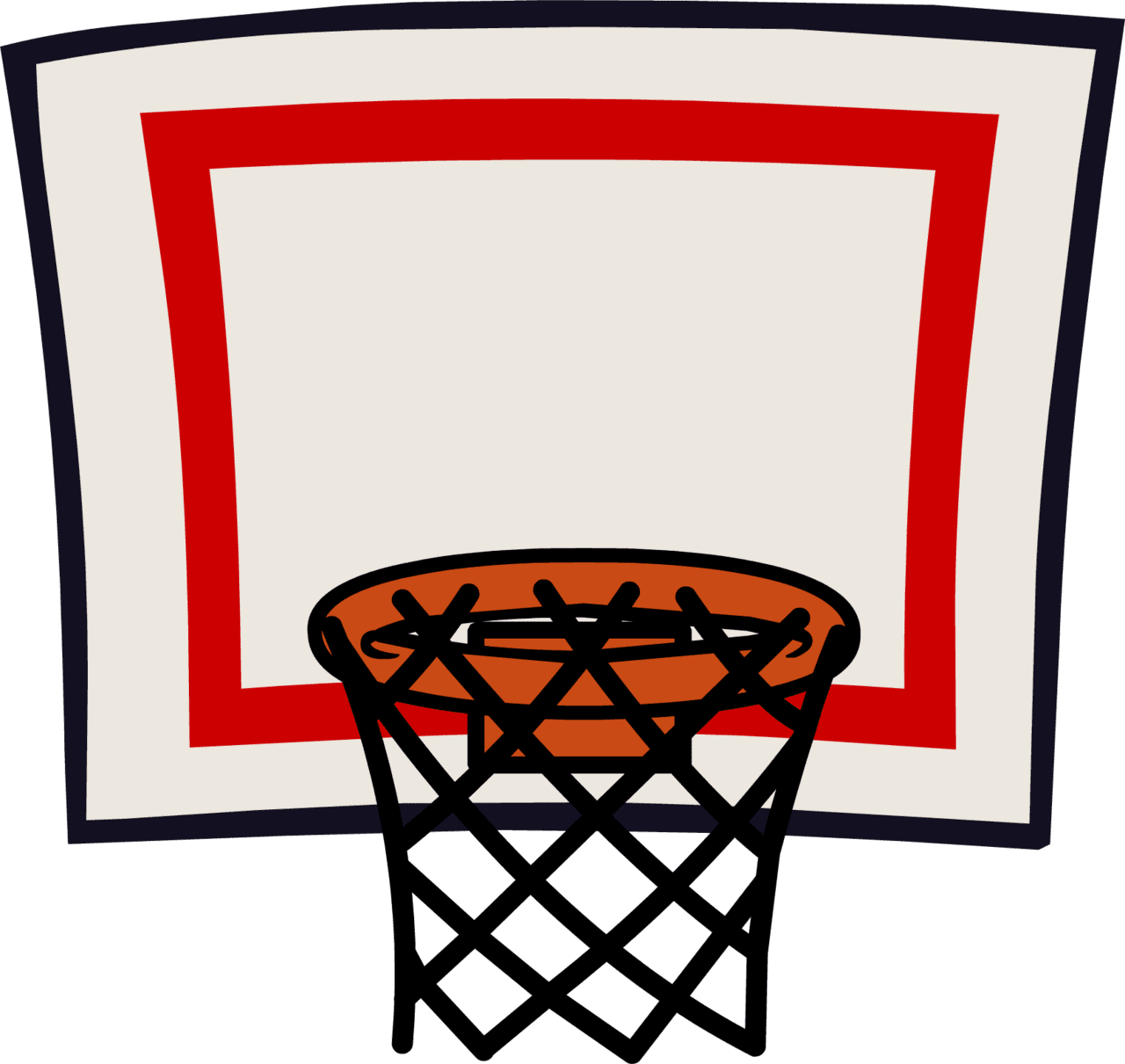 Basketball hoop ring net clipart picture