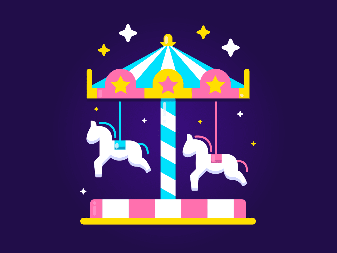 Carnival merry go round clipart photo