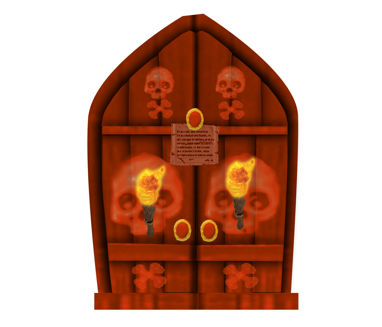 Haunted house puerta del infierno clipart vector