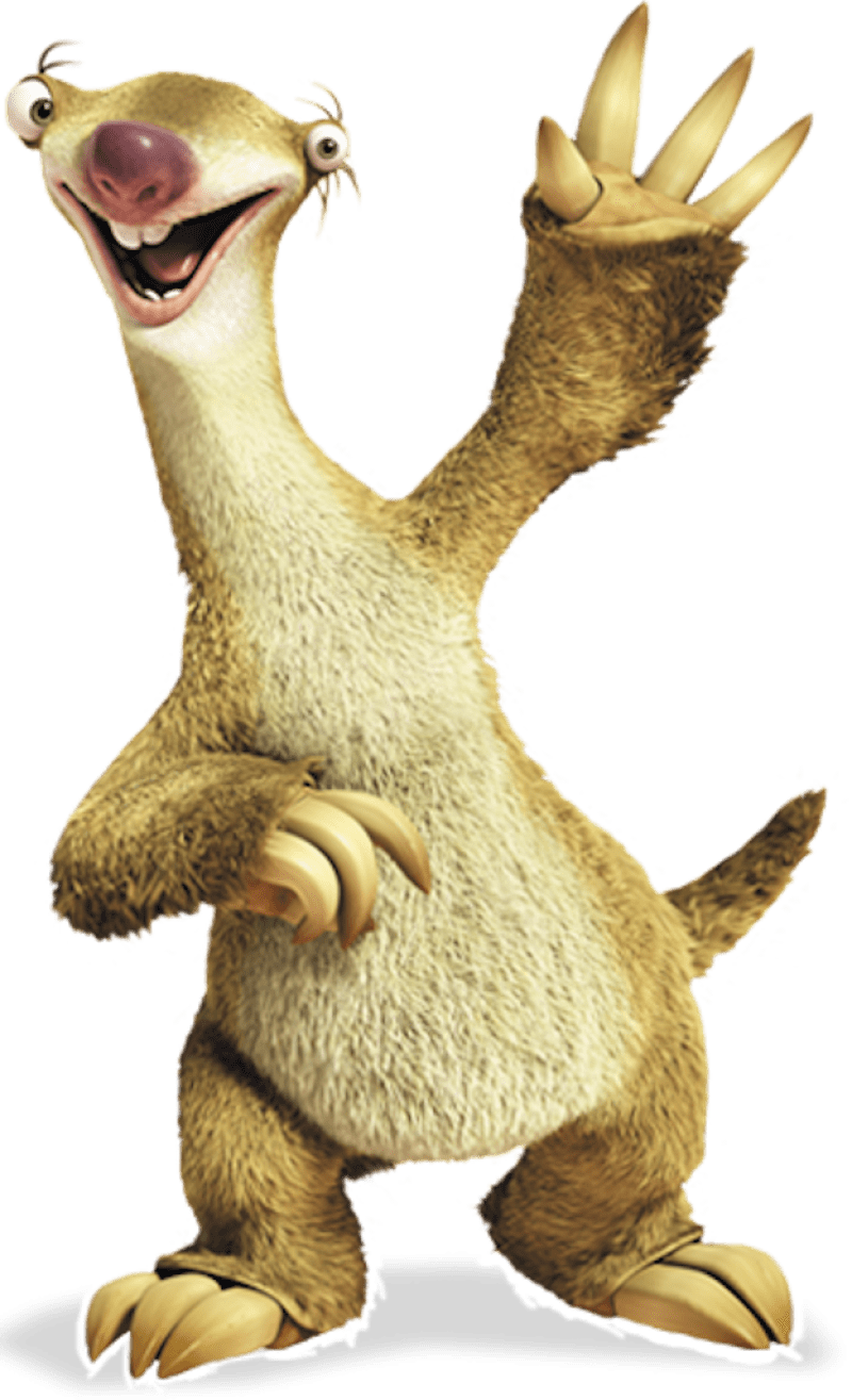 Sloth ice age sid clipart transparent