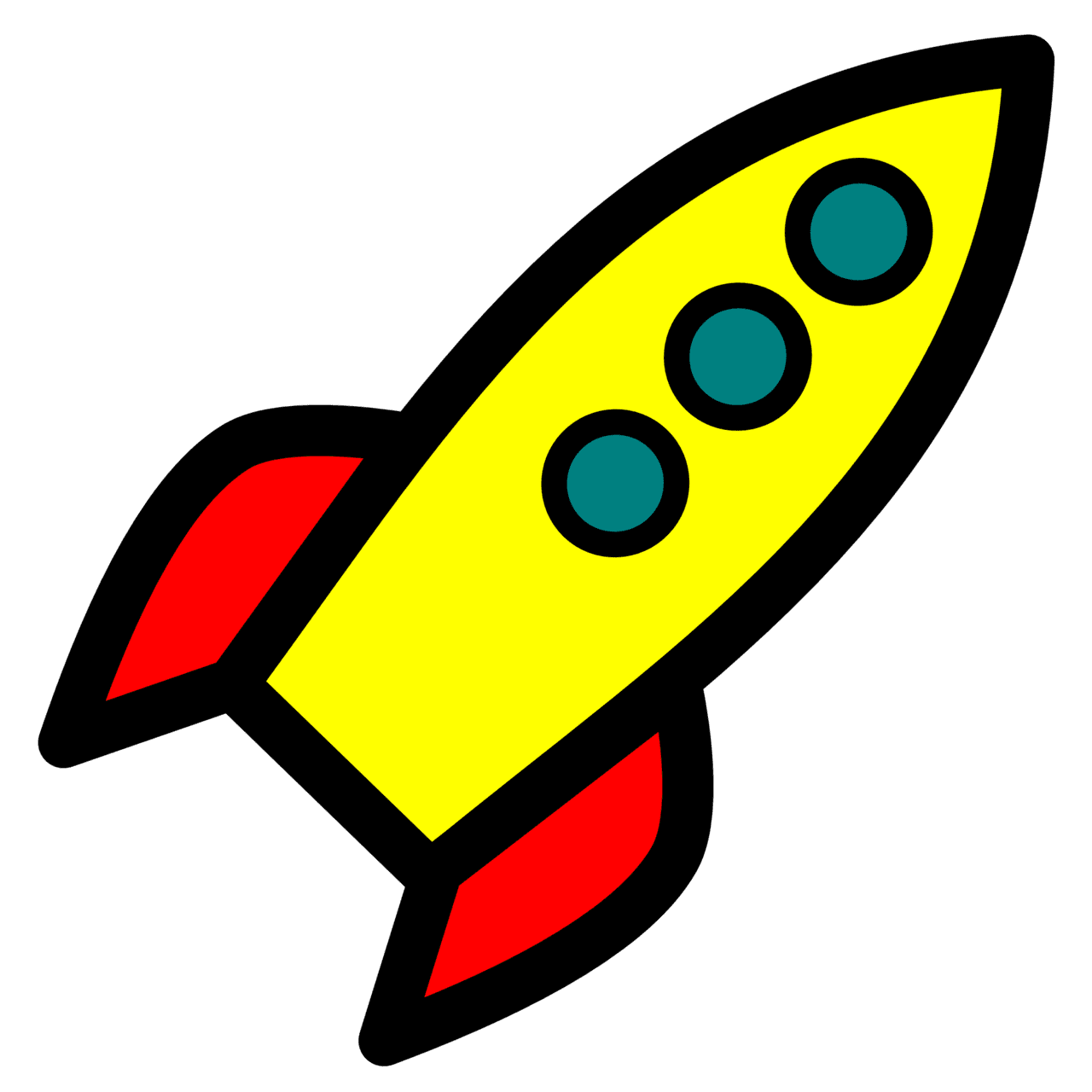 Rocket ship pin page clipart picture 2