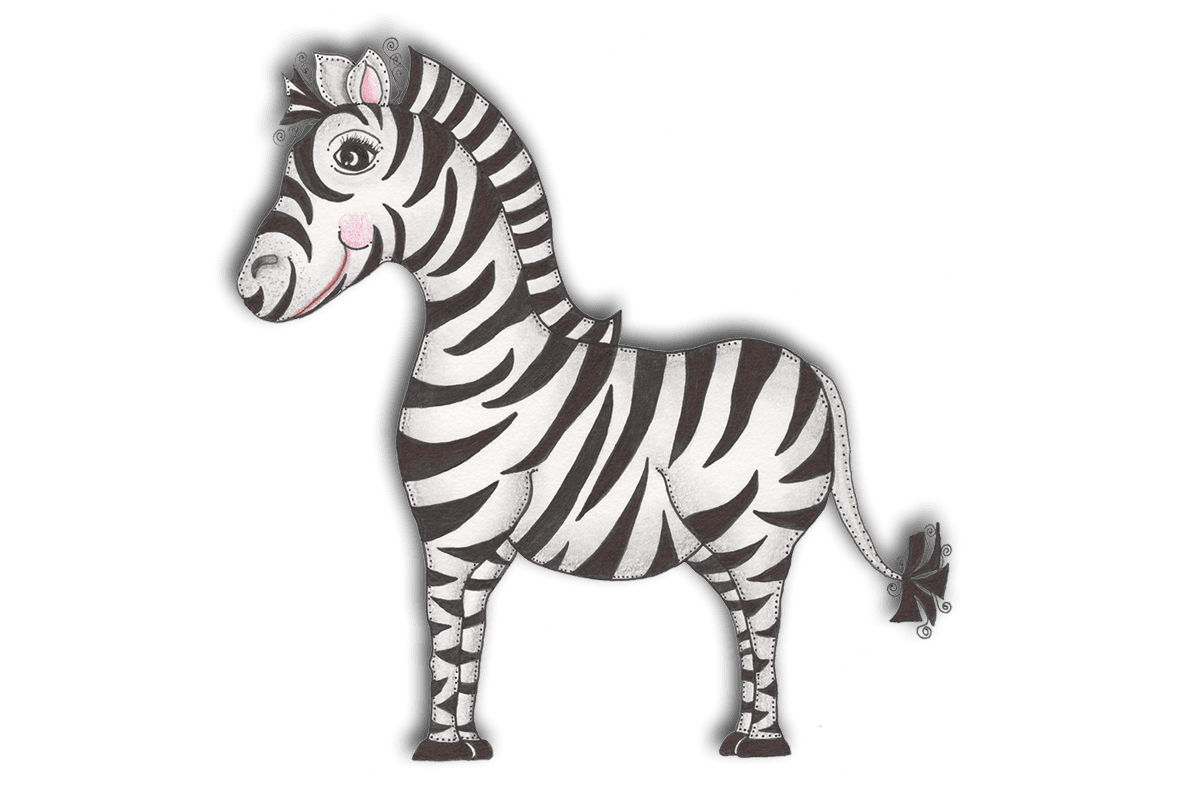 Zebra pin page clipart free