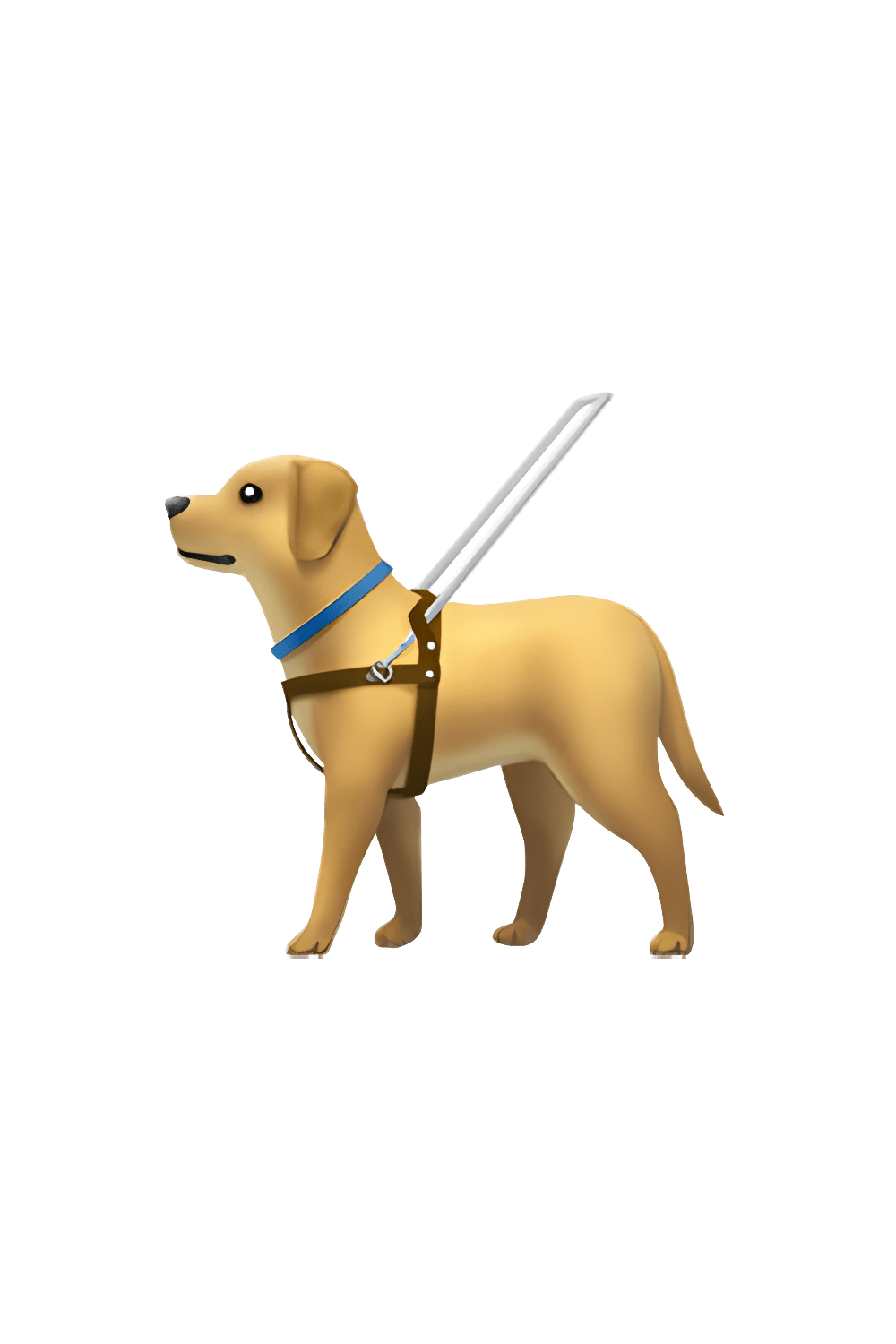 Canine guide dog emoji clipart vector