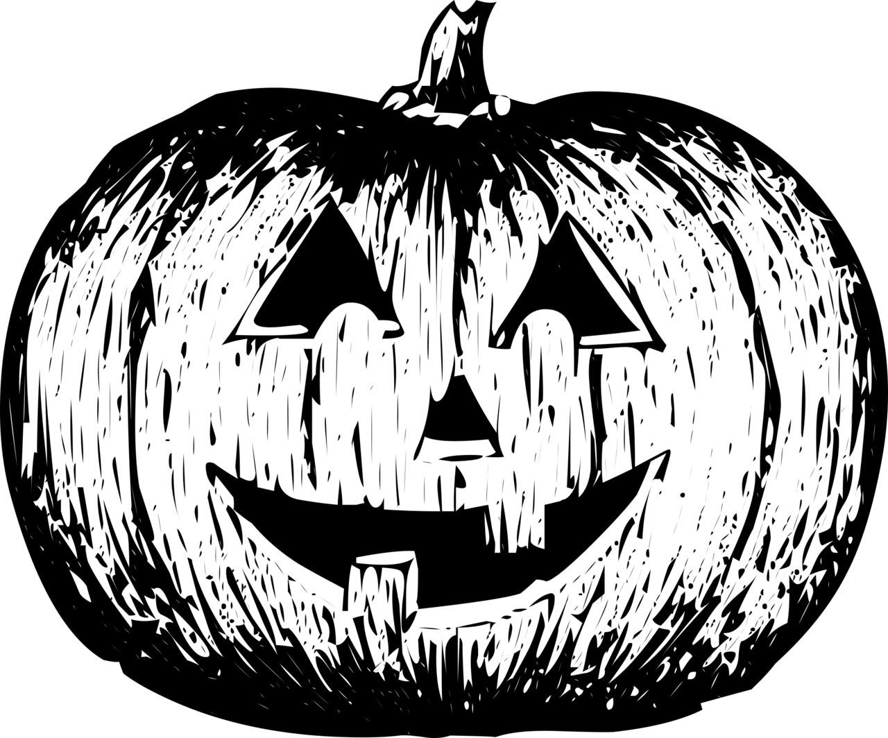 Pumpkin black and white hd graphic library jack lantern image clipart