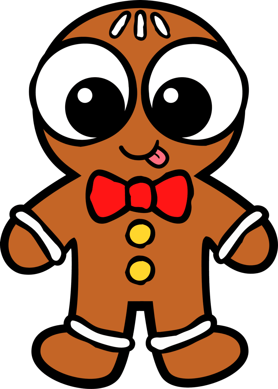 Gingerbread pin page clipart vector 2