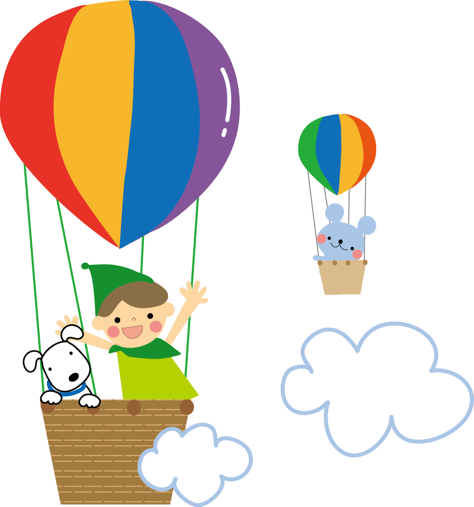 Hot air balloon pin page clipart vector 4