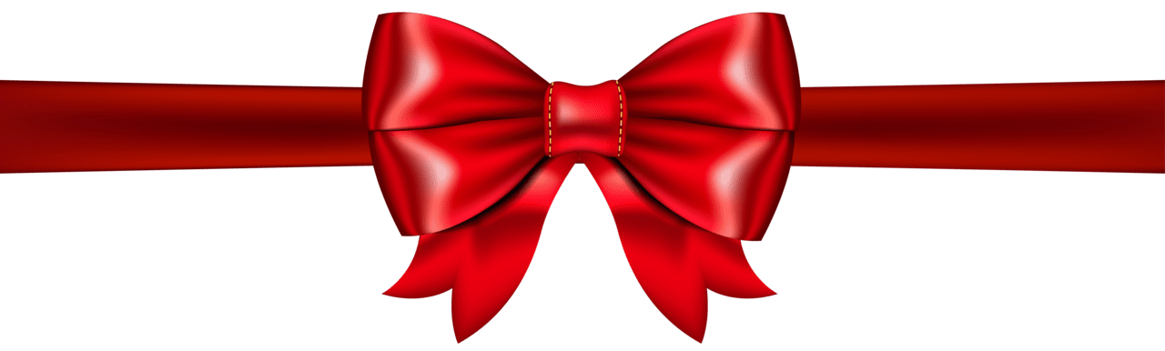 Red deco bow ribbon image clipart