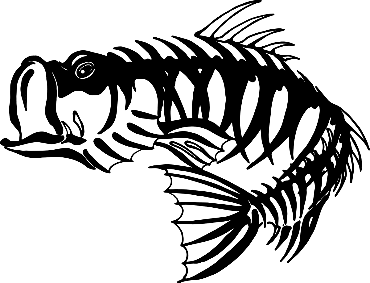 Fish black and white site suspended this has stepped out for bit clipart picture