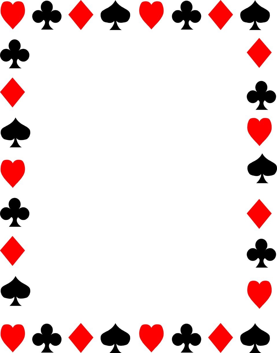 Playing cards photo of blank frame card clipart best