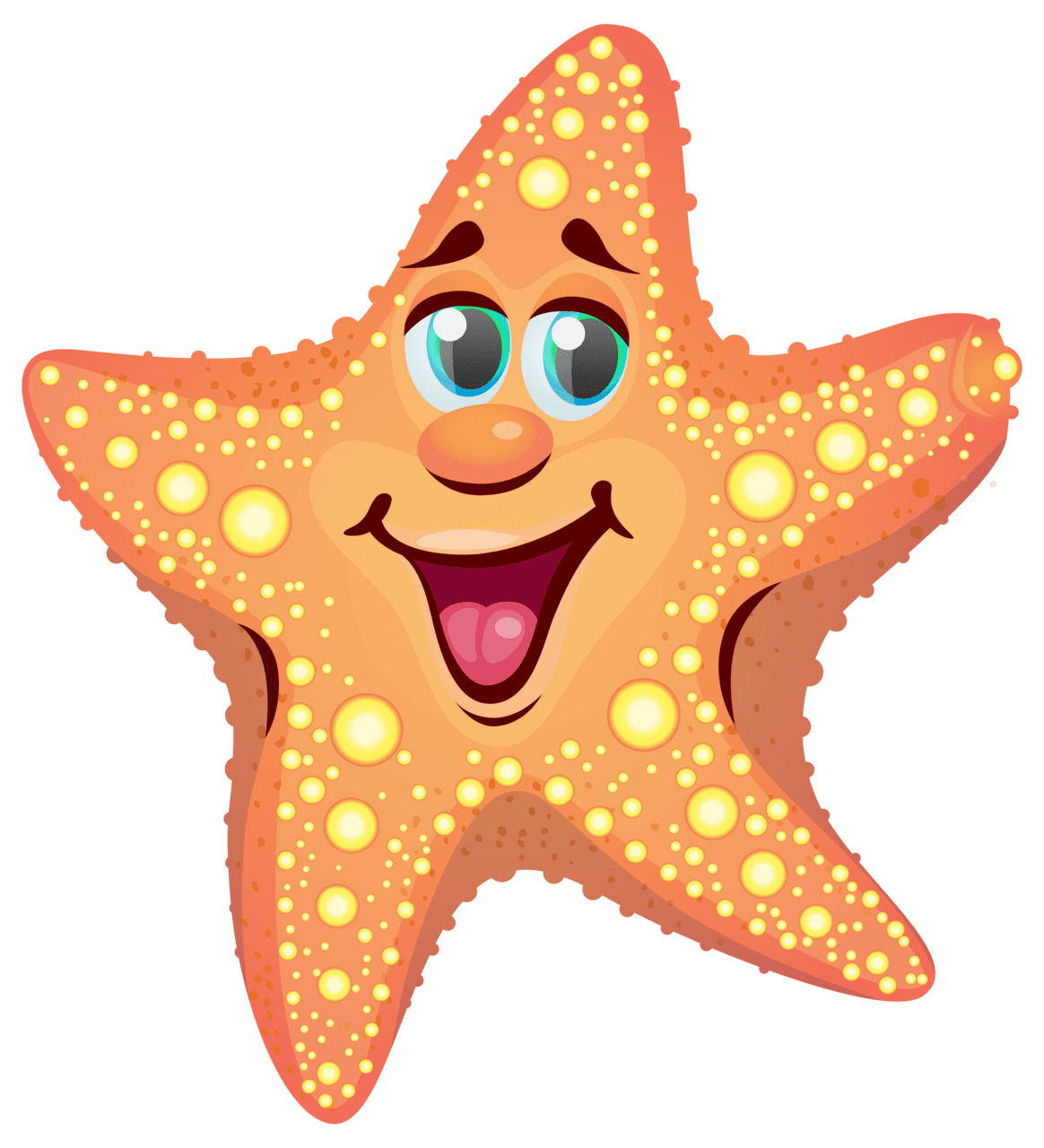 Mouth cartoon starfish clipart image