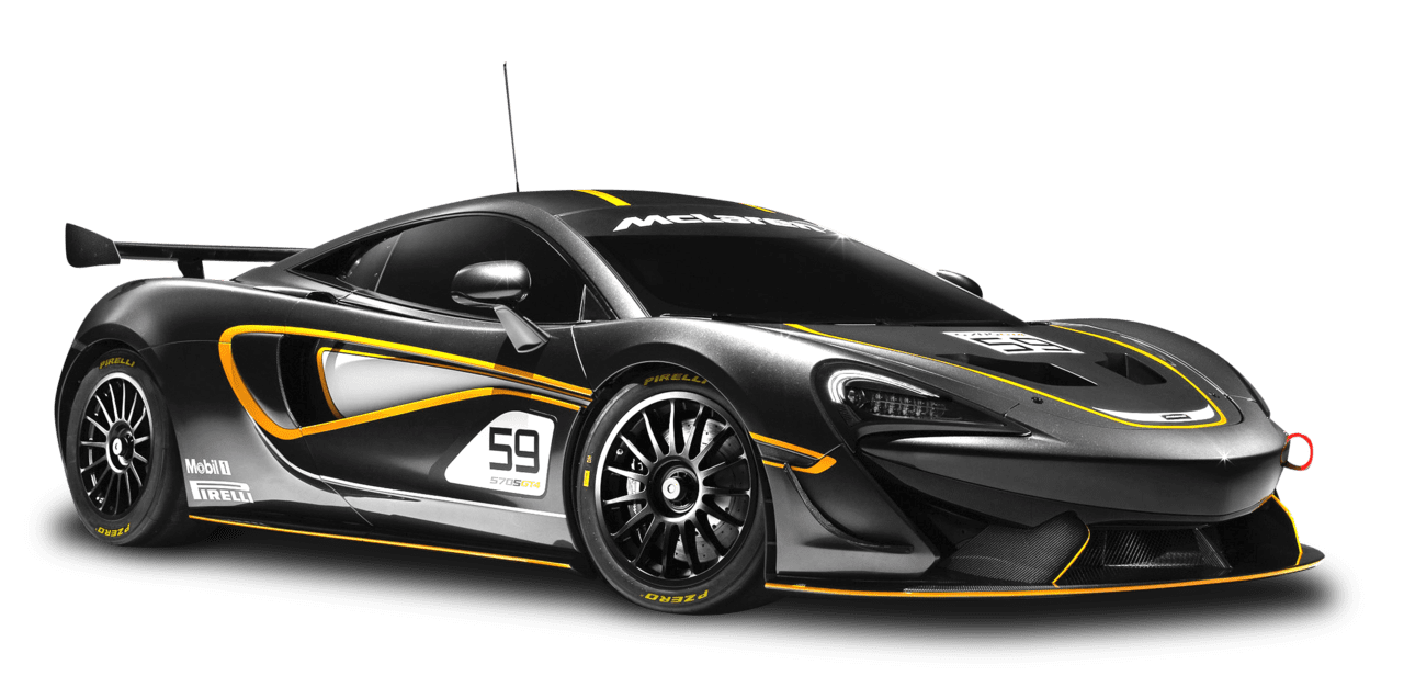 Race car black mclaren gt rac image for clipart