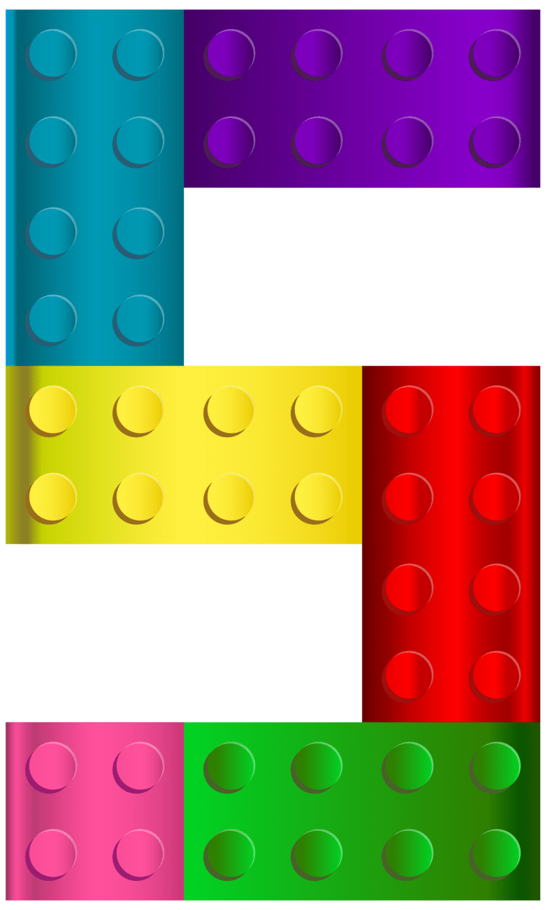 Lego number five clipart image