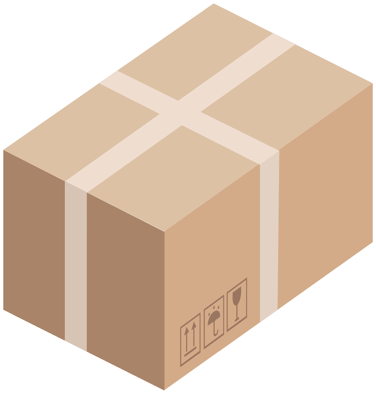 Cardboard box clipart best free