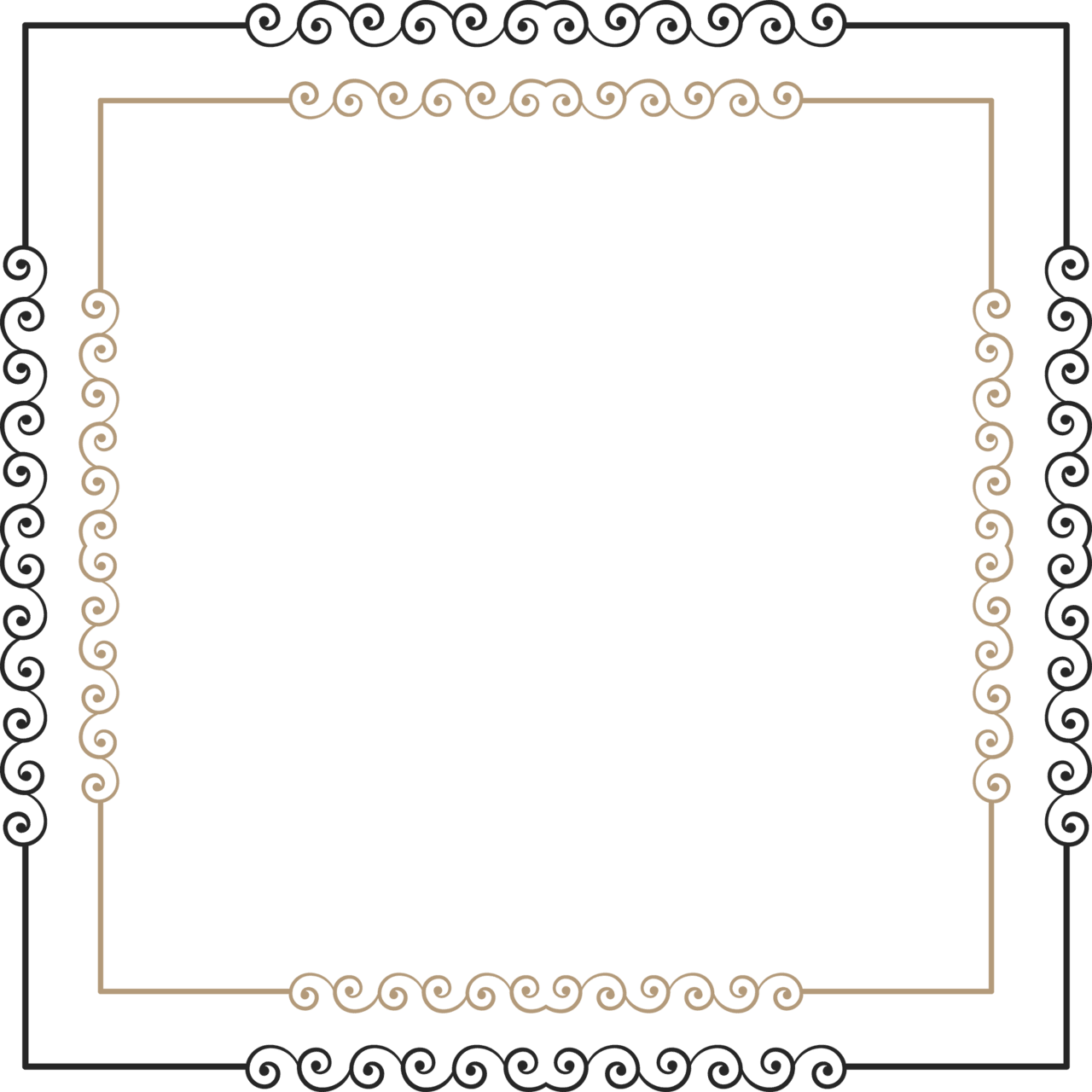 Desenio frame clipart vector