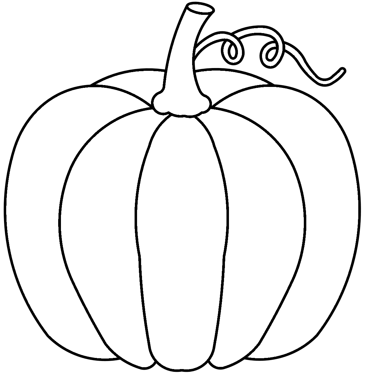 Pumpkin black and white traceable heraldic art clipart free