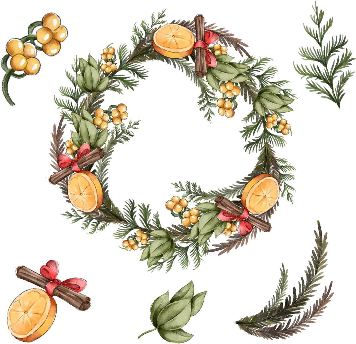 Wreath pin page clipart image