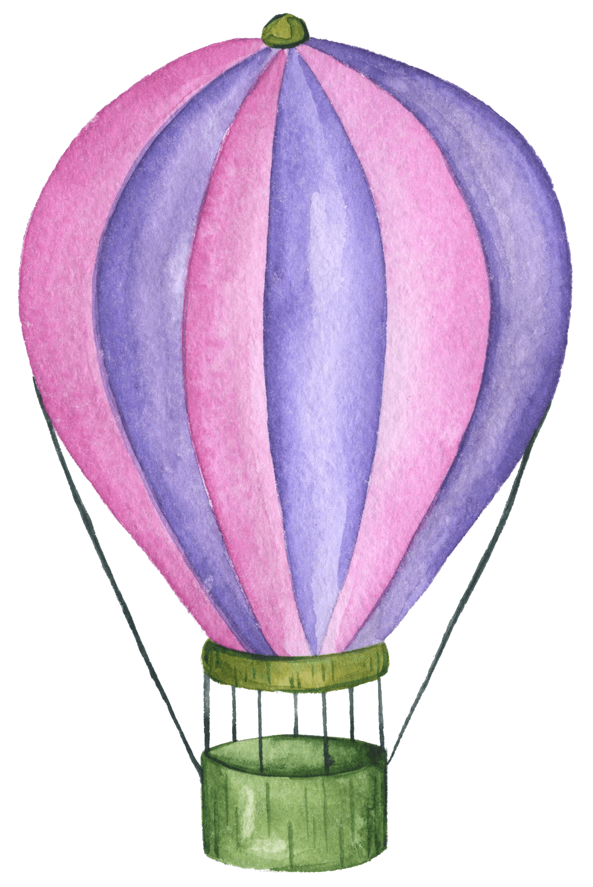 Hot air balloon page clipart transparent