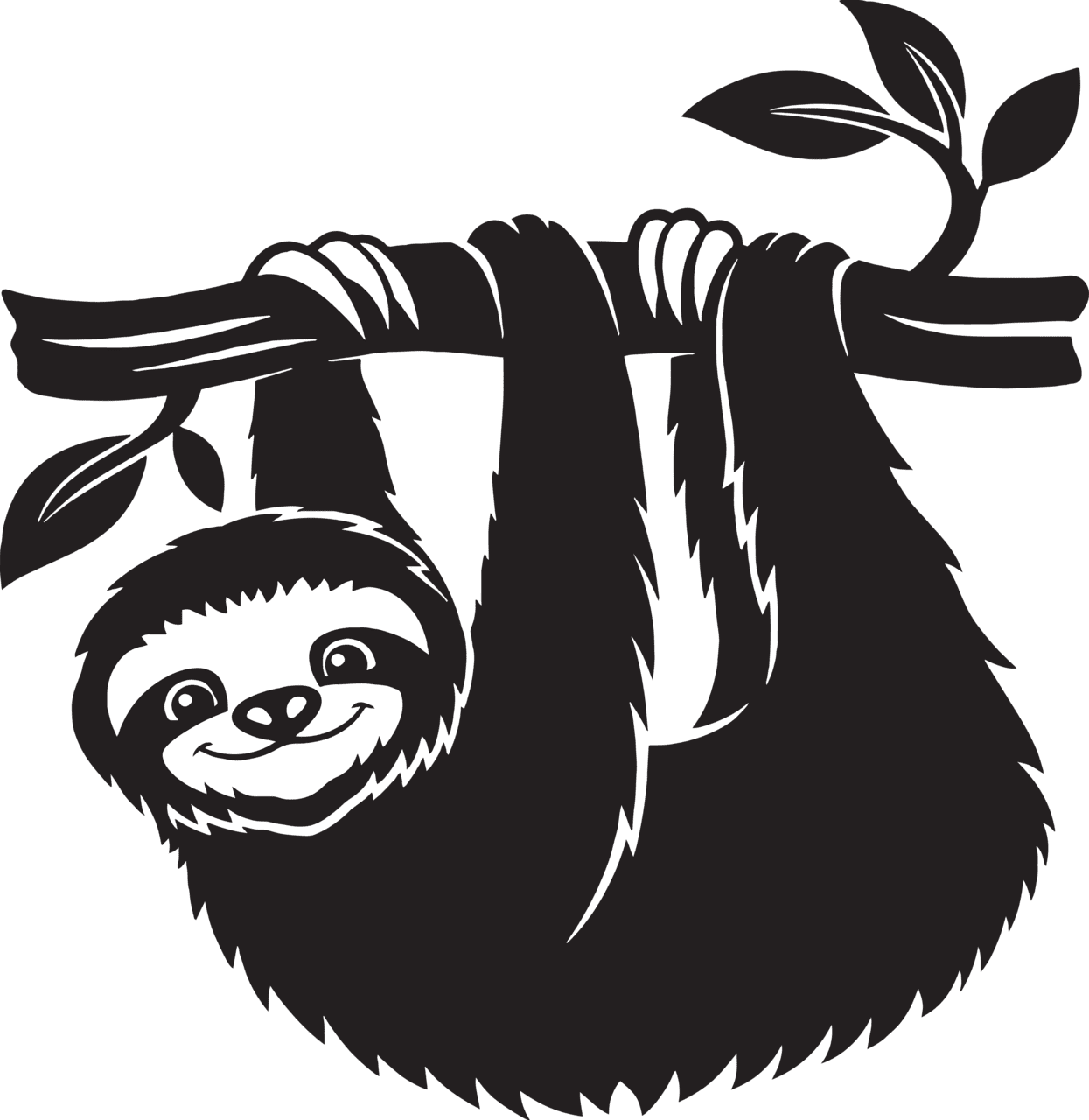 Sloth wedding links field services inc clipart logo