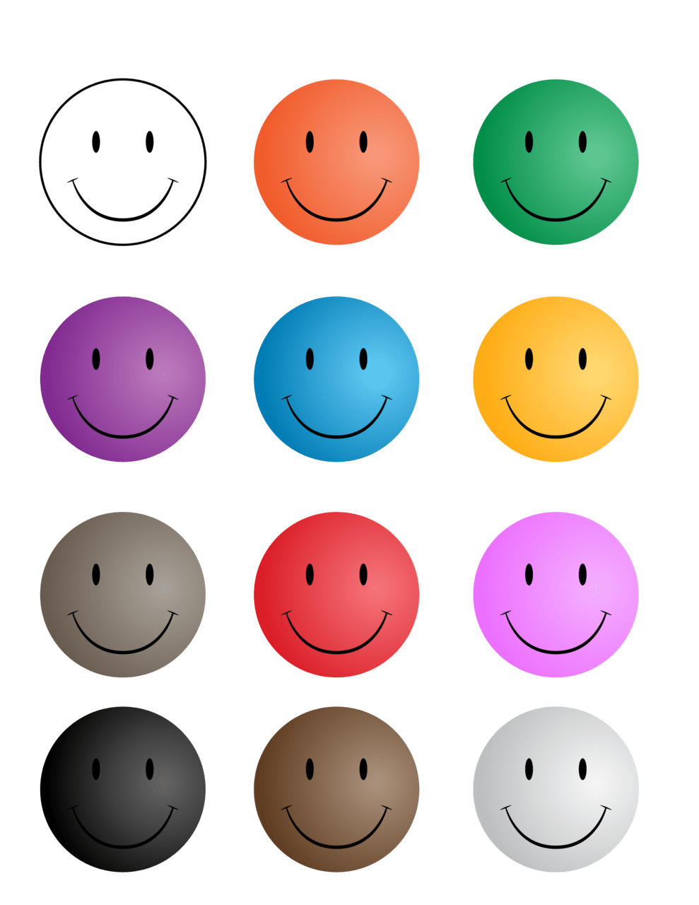 Pr table smile faces for kids tables clipart vector