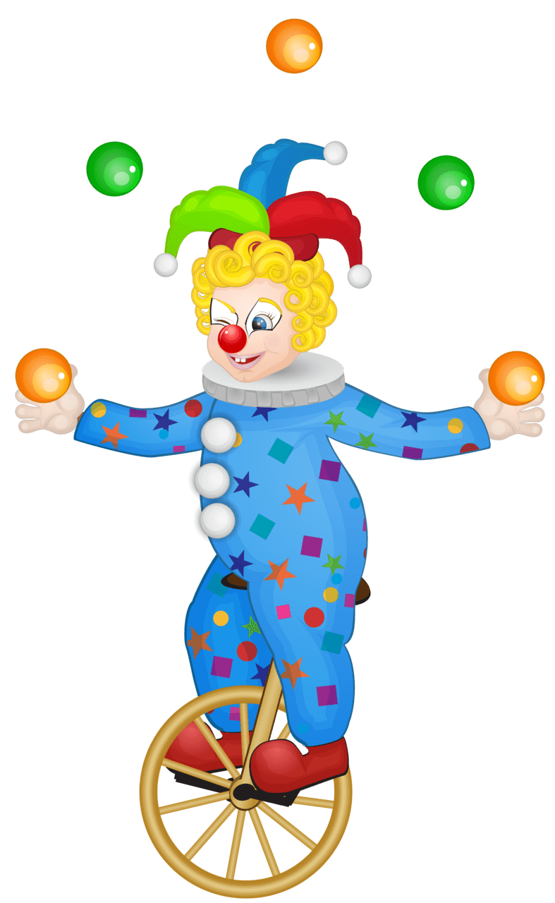 Clown pin page clipart logo