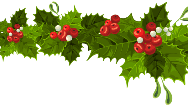 Christmas long mistletoe decoration clipart clip art