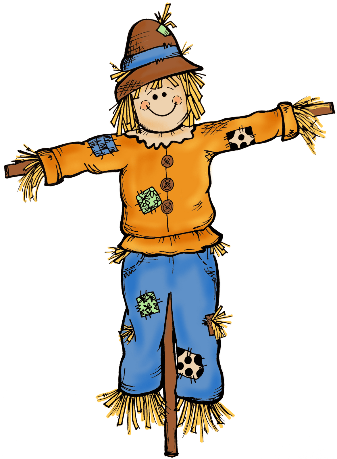 Scarecrow page clipart vector