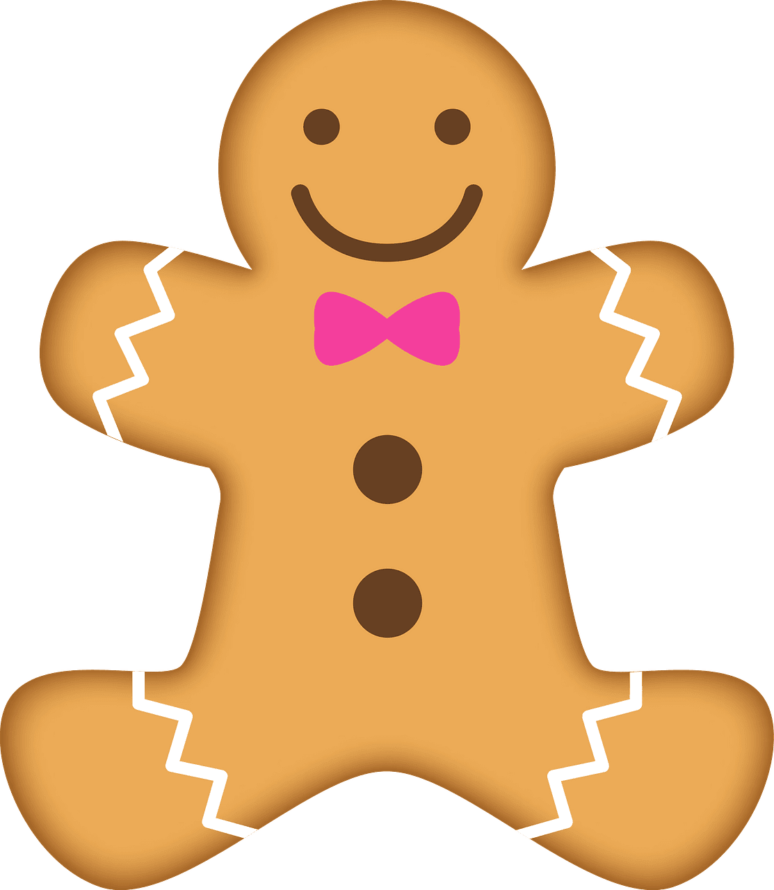 Gingerbread man cookie vector clipart images