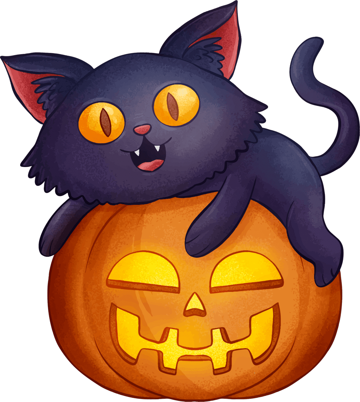 Halloween pumpkin scary cat the pumpk clipart transparent