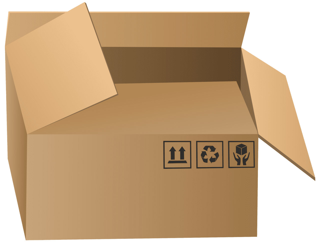 Open box vector graphics clip art clipart