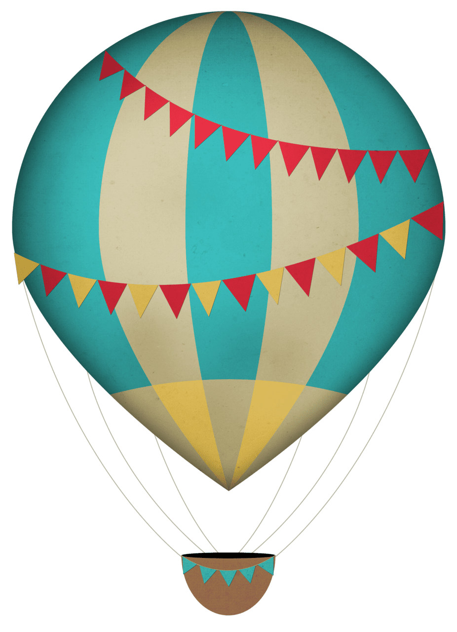 Hot air balloon pin page clipart clip art