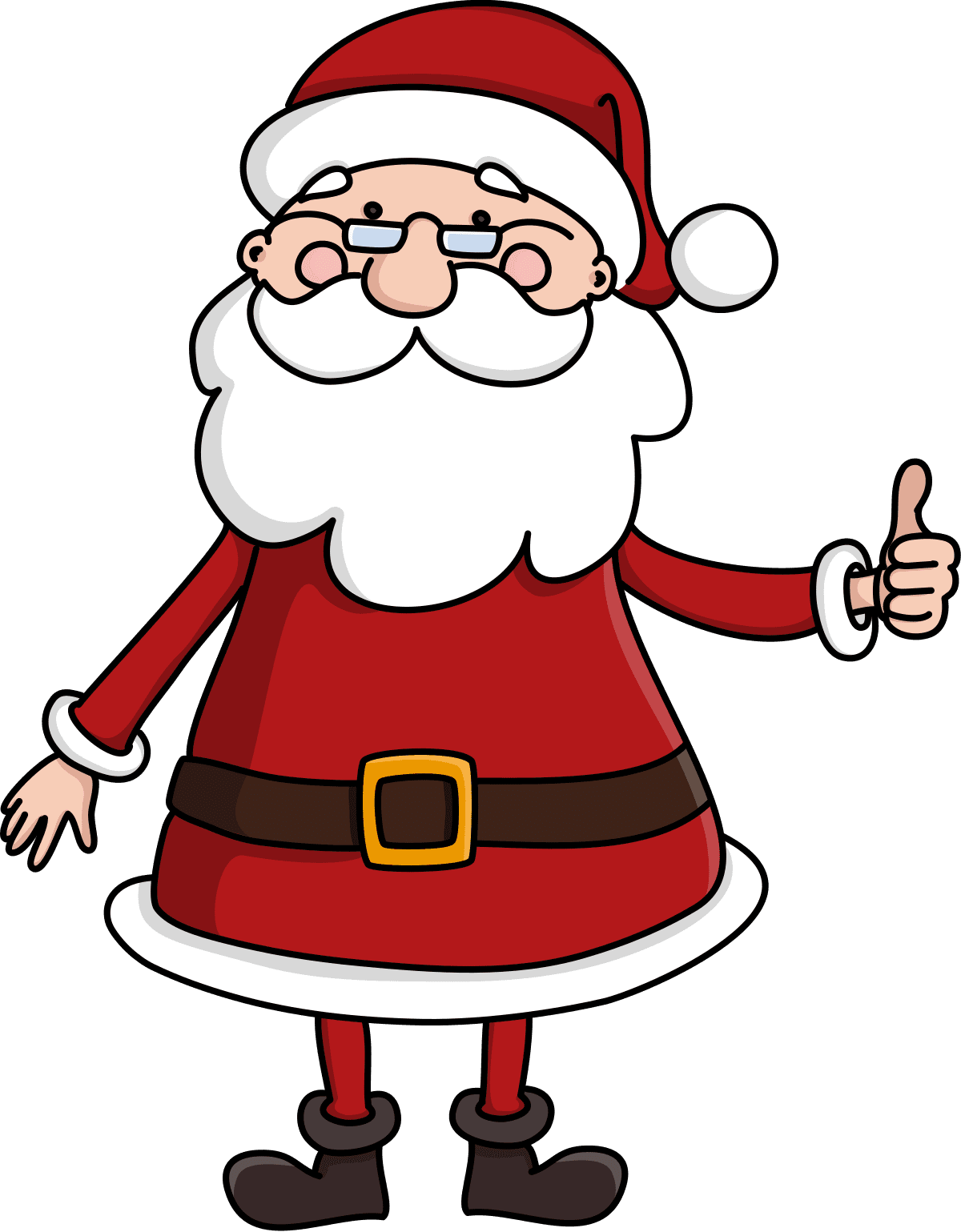 Cute santa claus character giving the thumbs up wikimedia mons clipart clip art