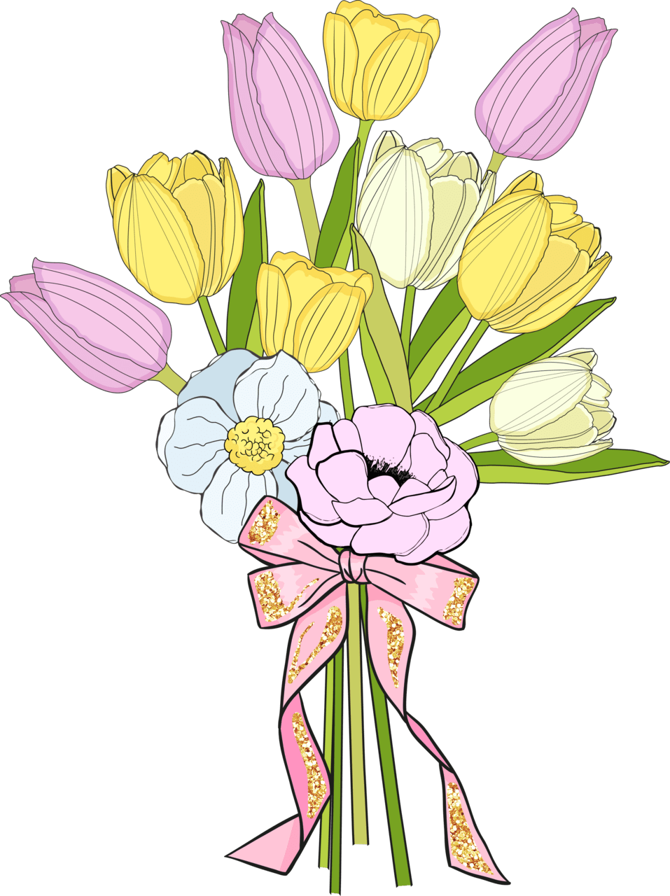 Flower bouquet page clipart photo 2