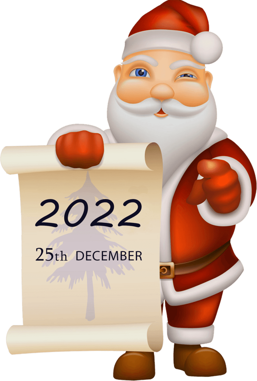 Santa claus with list of ts vector image th december clipart