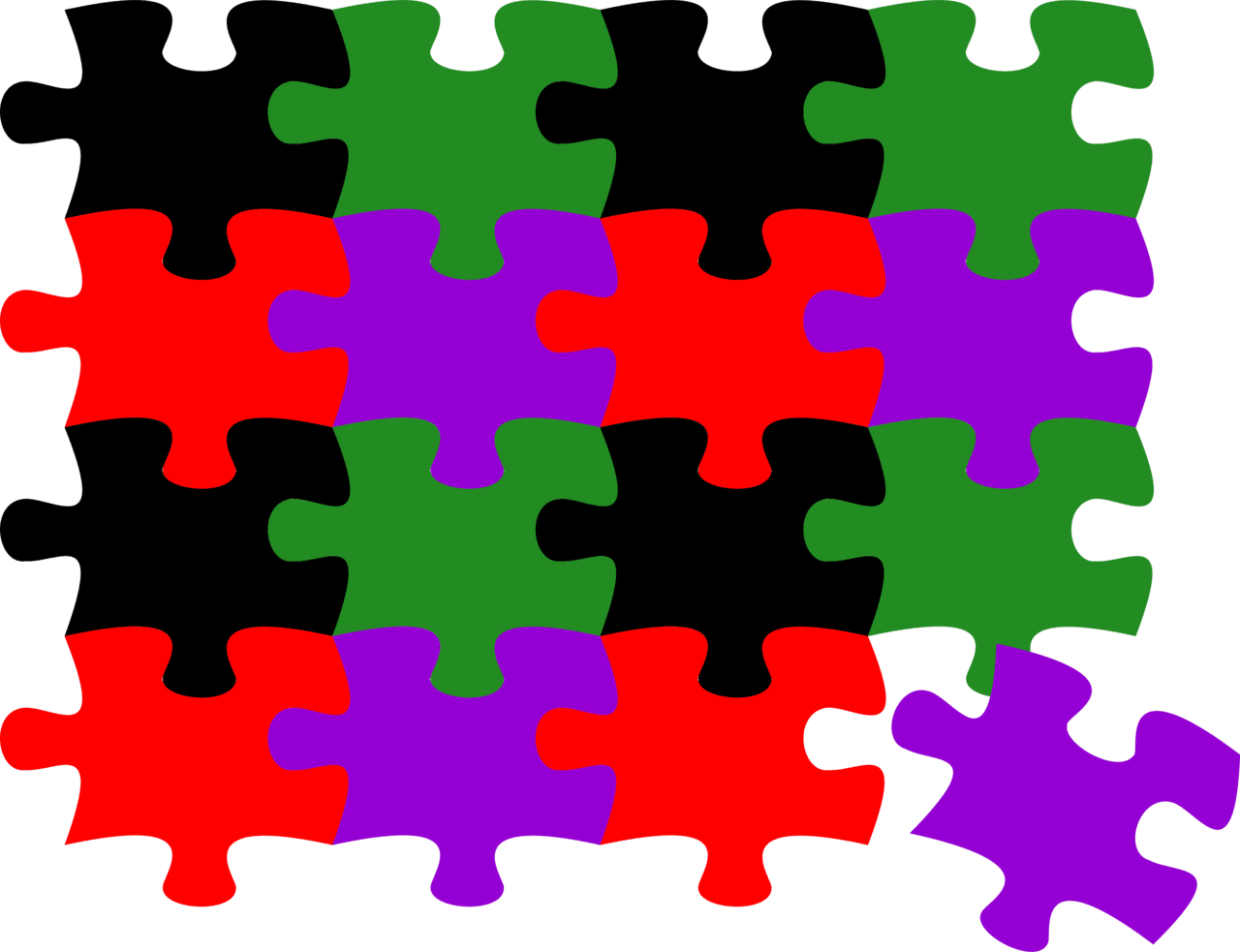 Puzzle vector clipart images 4