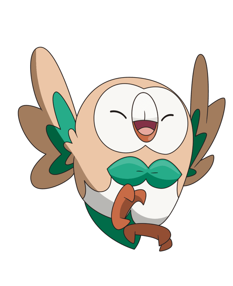 Rowlet pokemon sun and moon grass starter by alexalan deviantart clipart picture