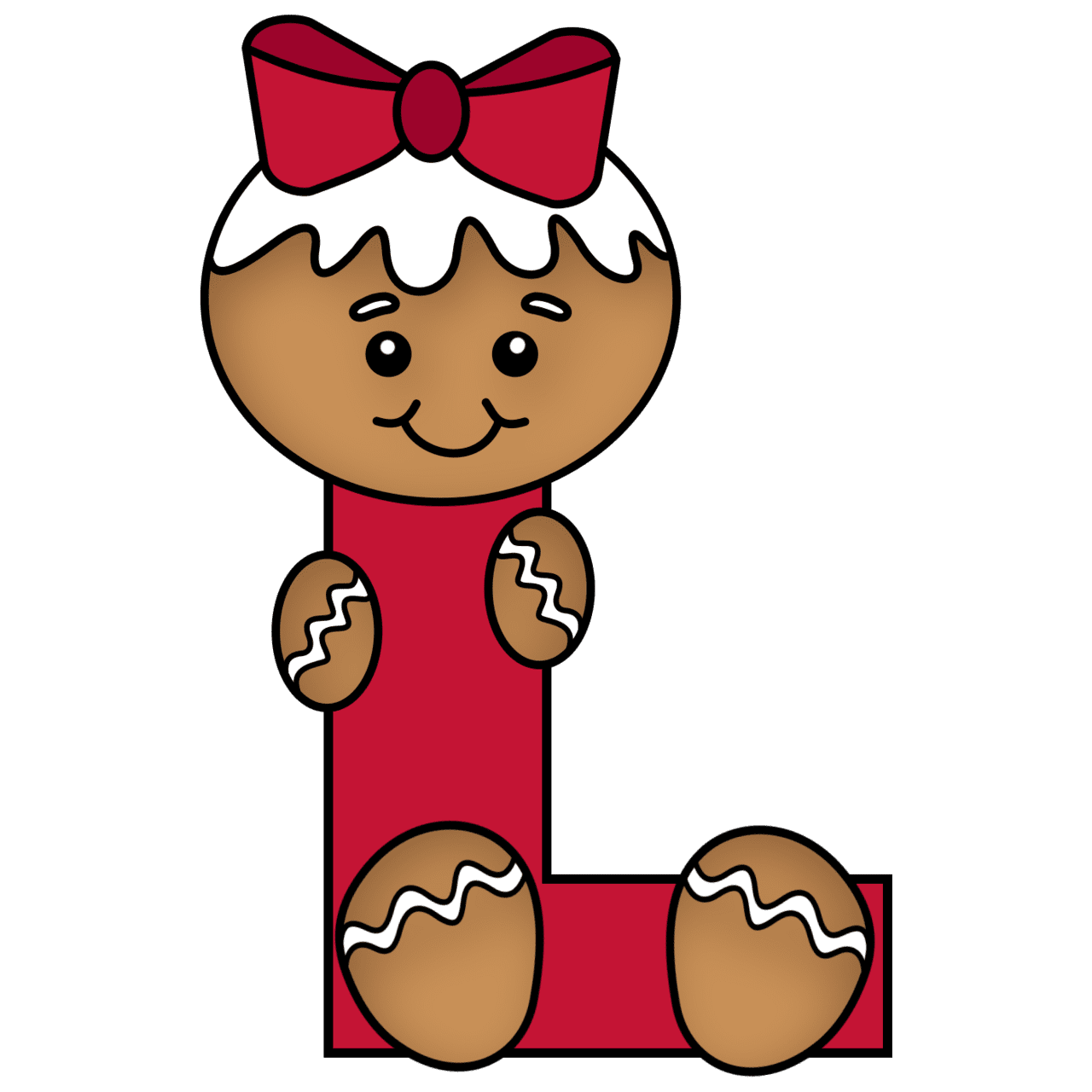 Gingerbread pin page clipart picture 2