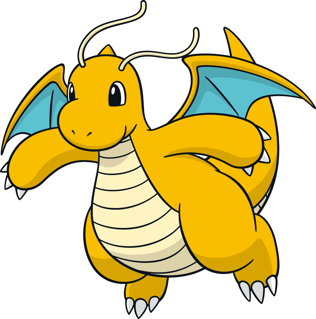 Pokemon dragonite clipart vector