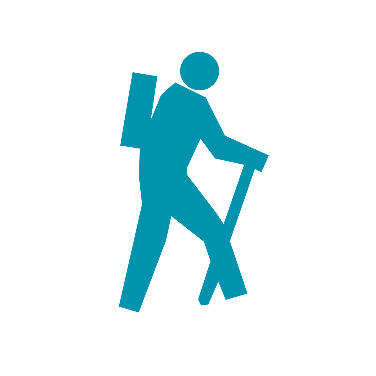 Hiking clarity walk volunteer clipart logo