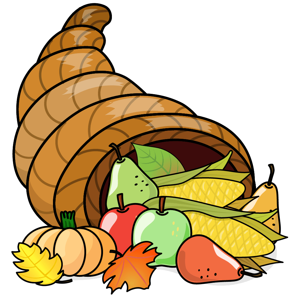 Thanksgiving cornucopia clipart california genealogical society image