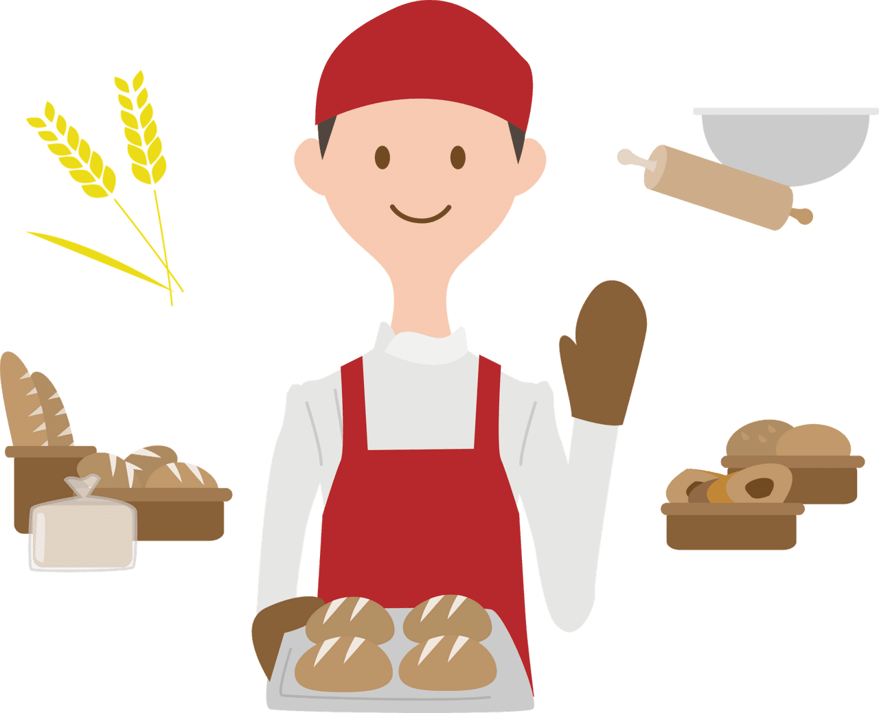 Baking baker clipart images