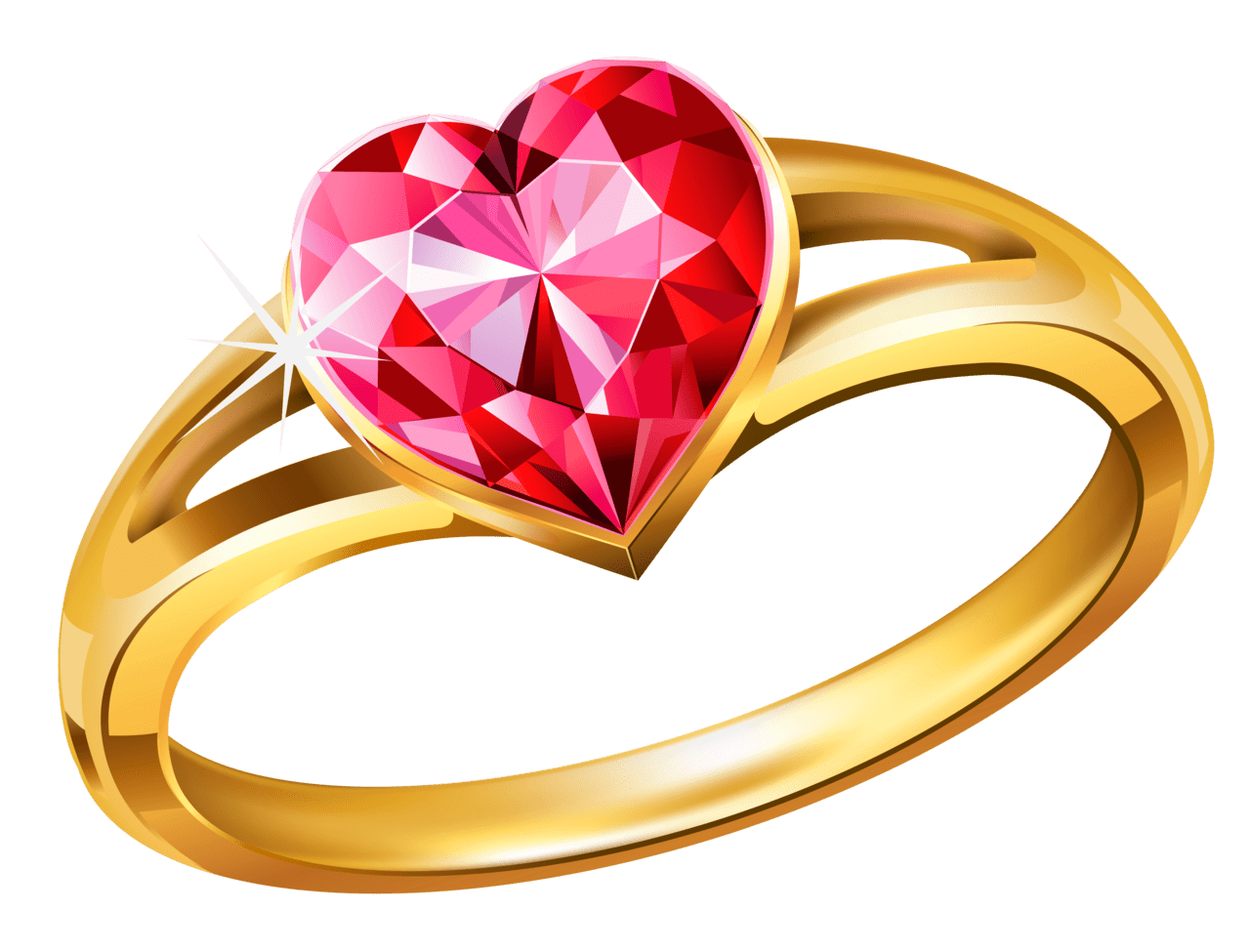 Gold ring with diamonds clipart transparent