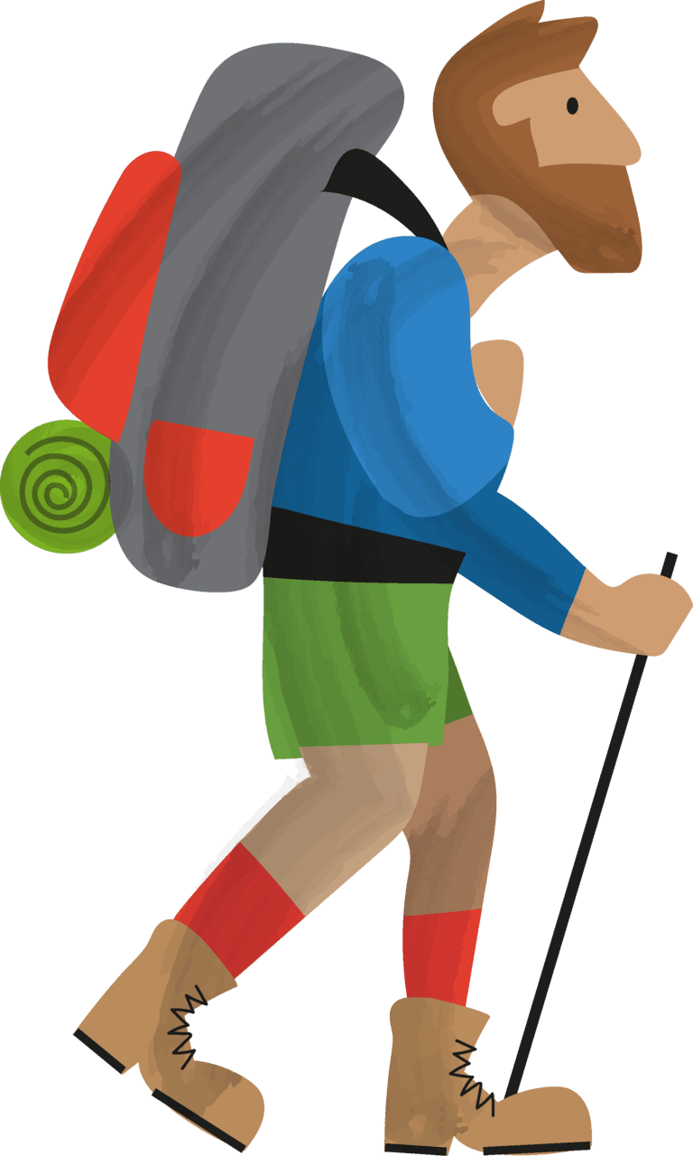 Hiking hiker clipart images
